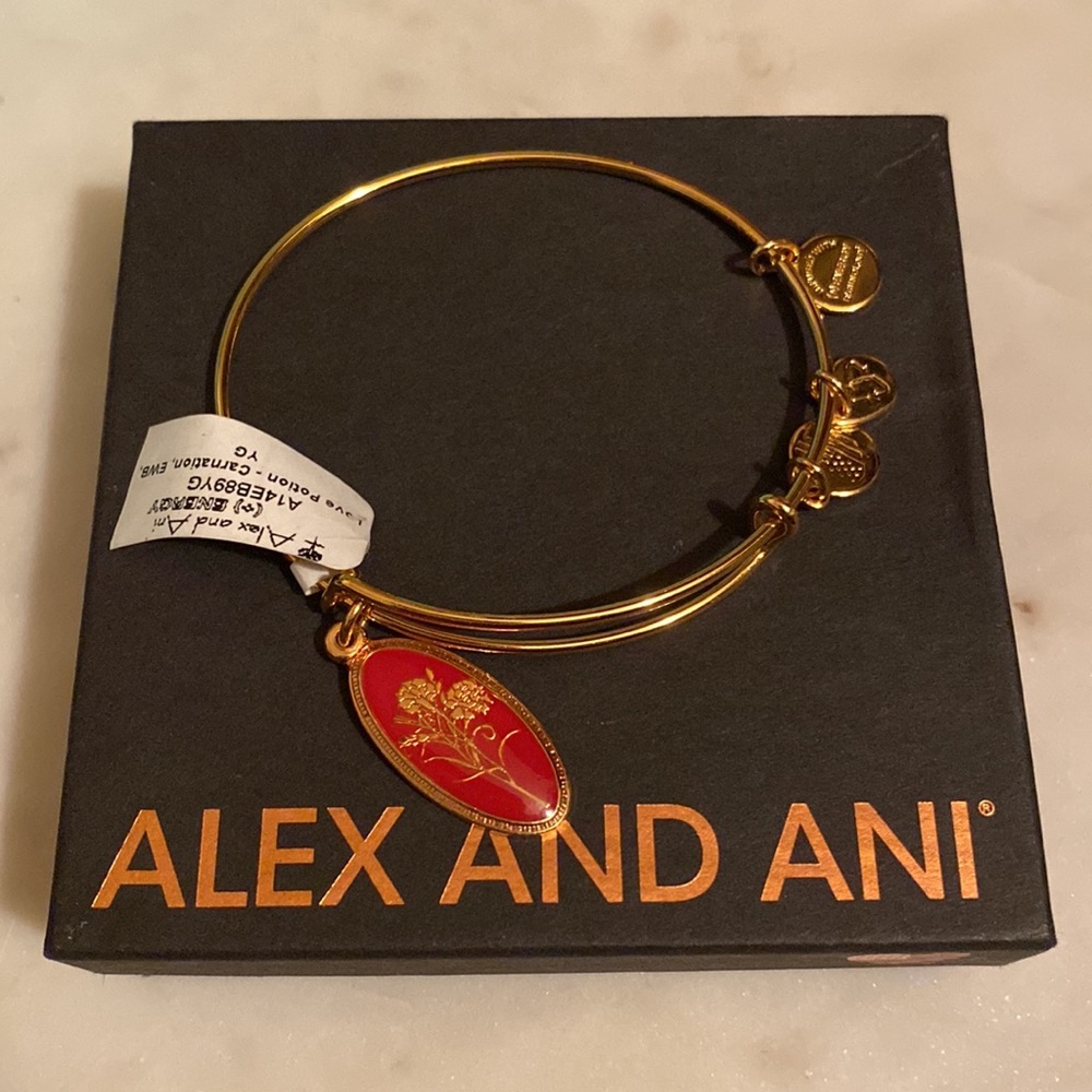 Alex and Ani Carnation Bracelet 🌷NWT and gift box - Picture 3 of 4